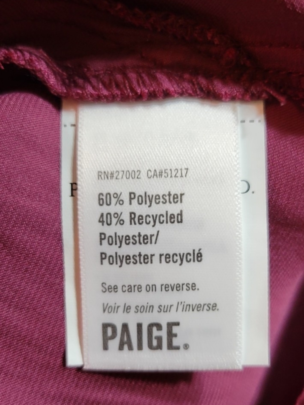 NWOT PAIGE Genie Top In Sangria Size XS - Picture 6 of 9